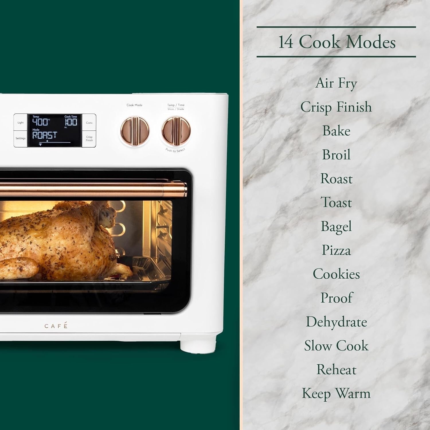 Couture Air Fry Oven - Versatile Matte White Kitchen Appliances with LCD Display