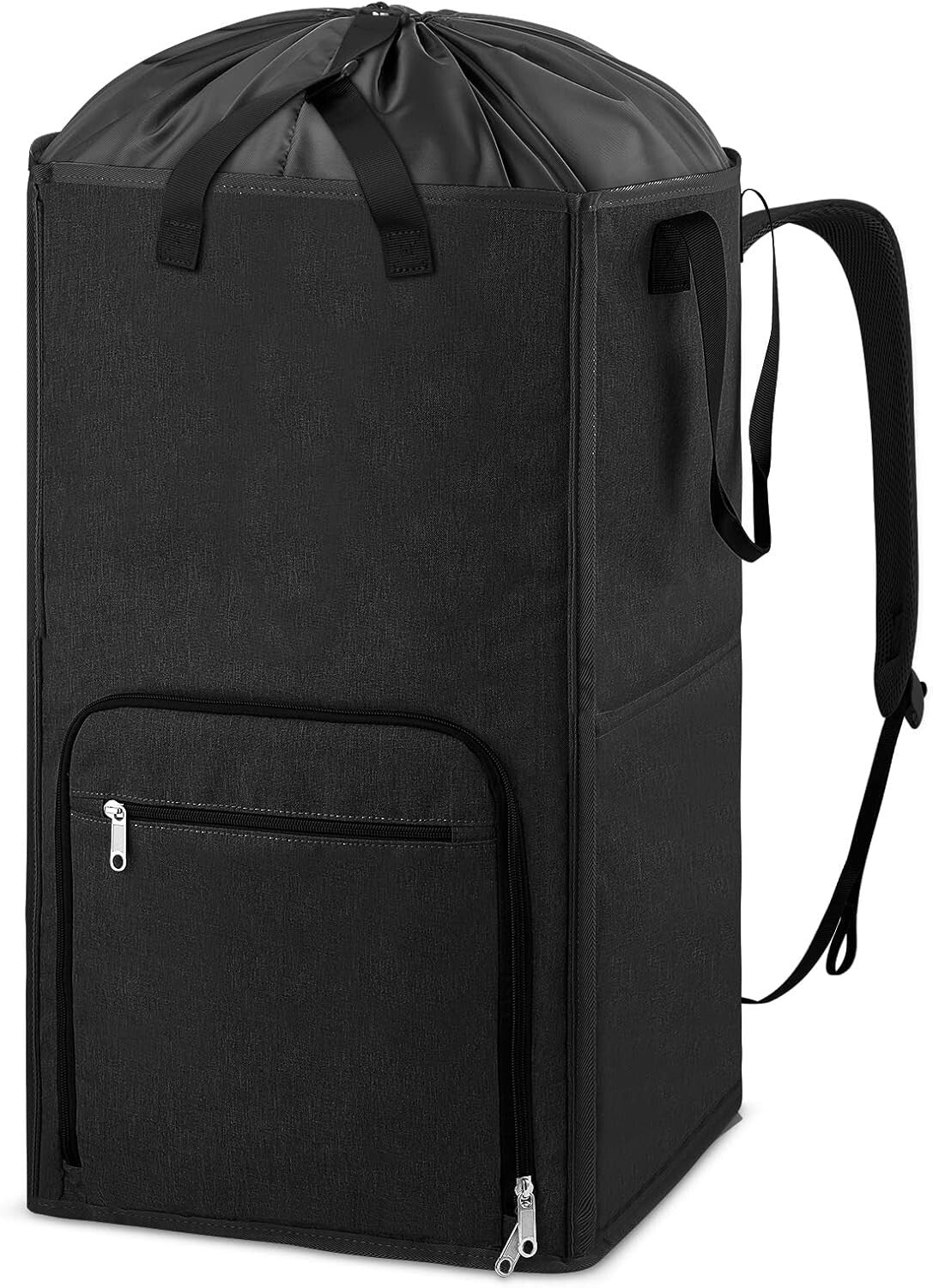 Large Durable Backpack Hamper with Zipper and Drawstring Closure for Easy Use