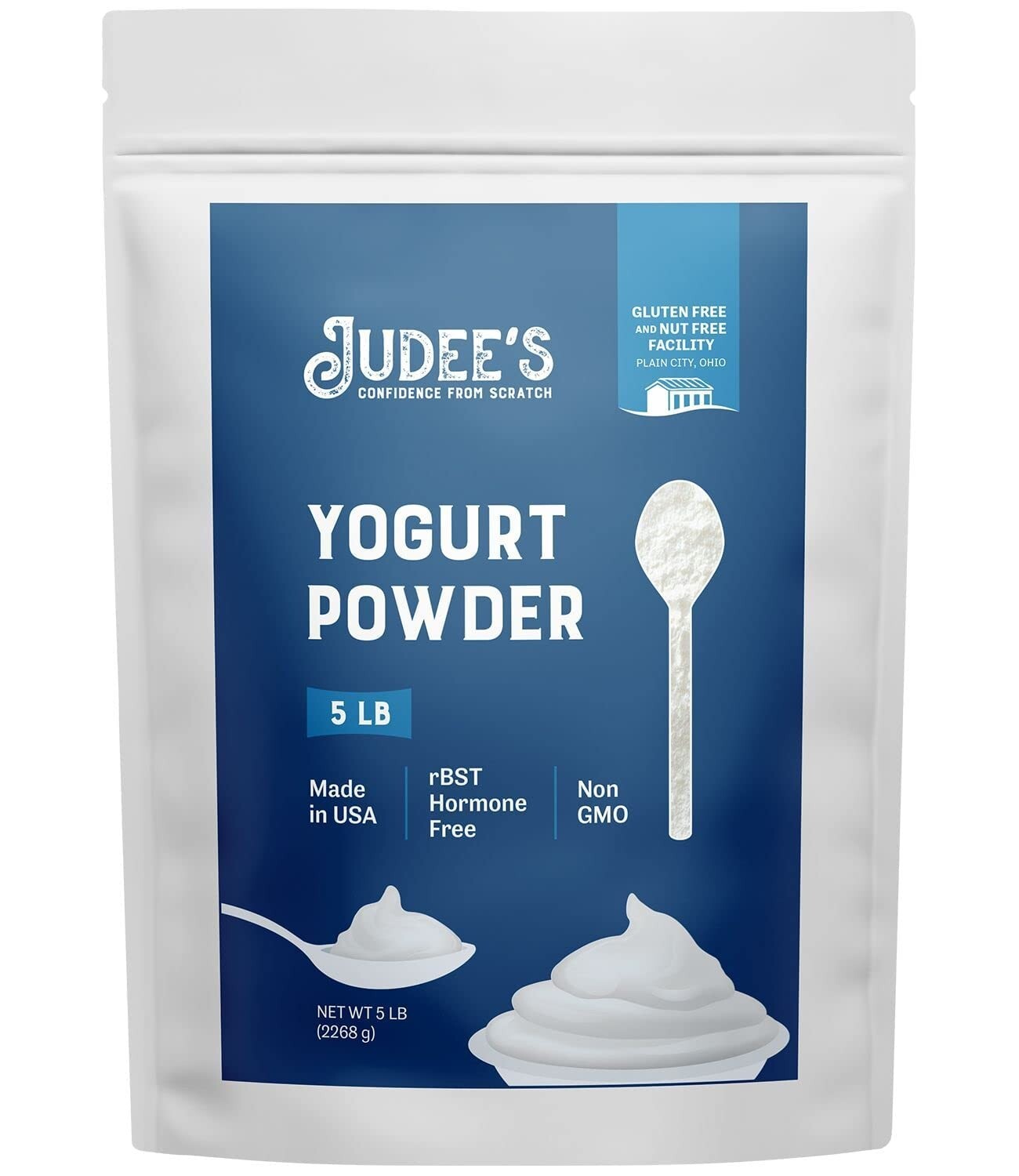 5 lb Judee’s Yogurt Powder - Rich, Tangy Flavor for Dips, Dressings & Smoothies