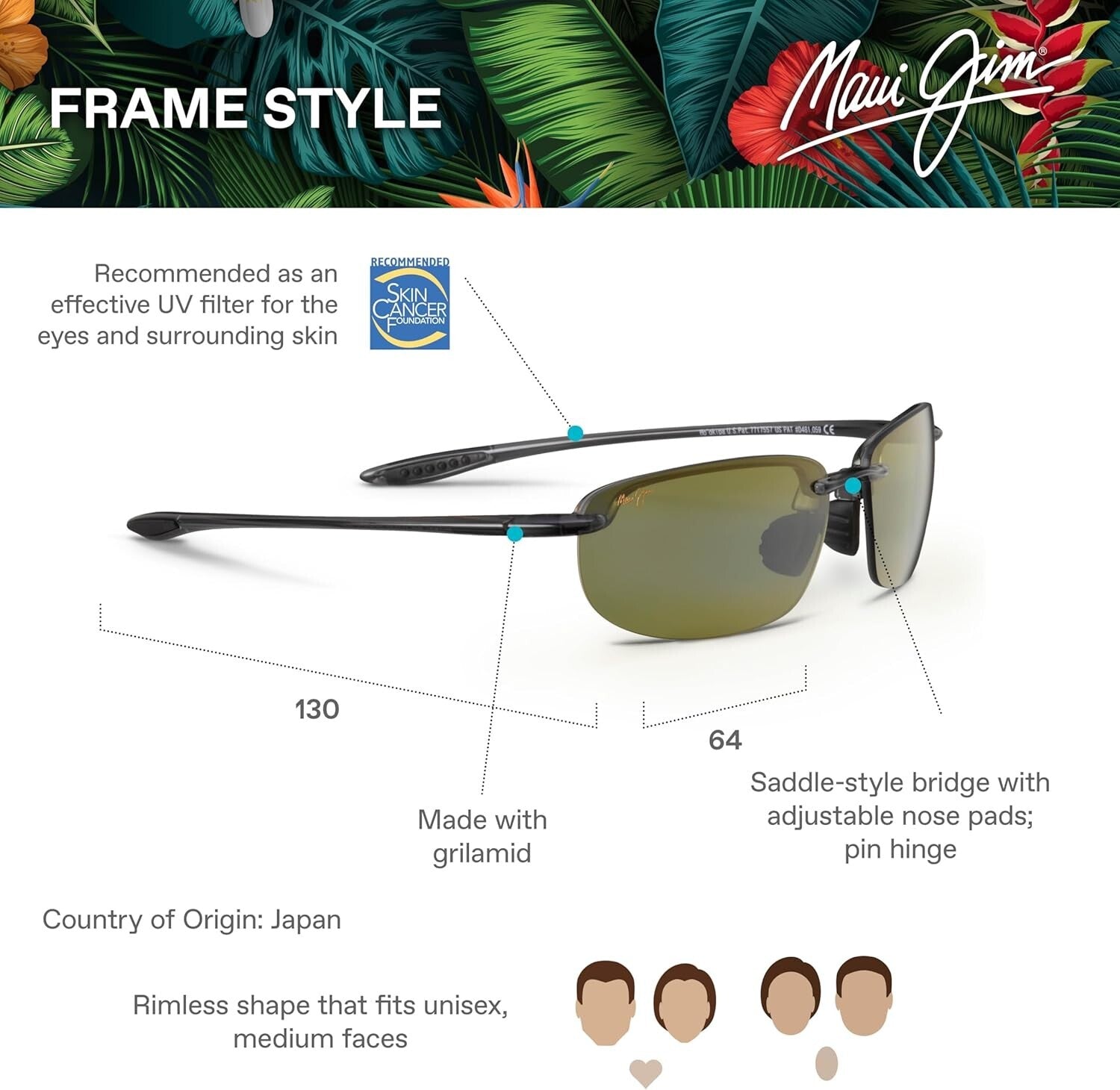 Elegant Rimless Polarized Reading Sunglasses with 2.5X Magnification Technology
