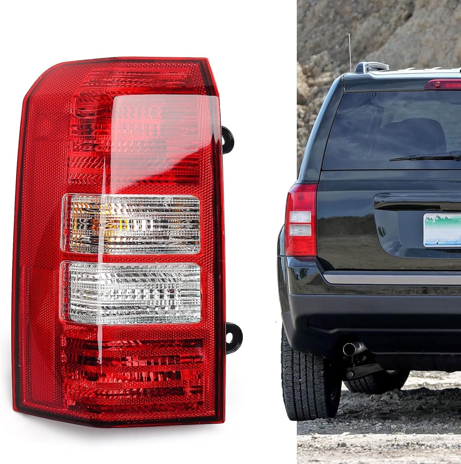 Premium Quality Left Taillight for Jeep Patriot (2008-2017) - 12V Brake Light