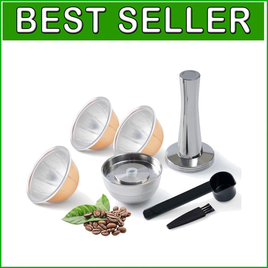 Customizable 6-Pack Refillable Pods for Vertuo Next – Steel & Aluminum Design