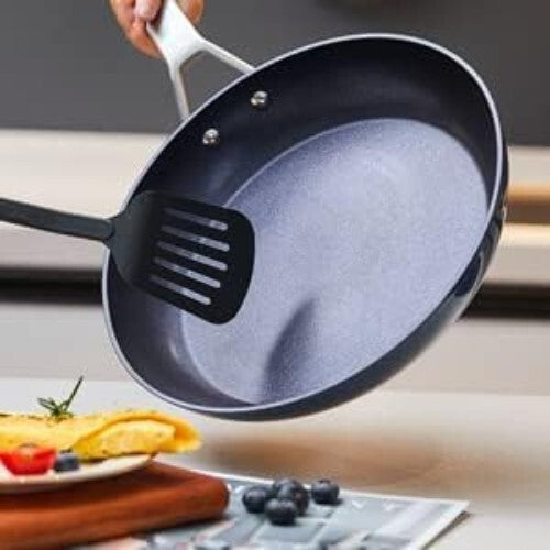 Premium 10-Inch Nonstick Frying Pan with Lid - Comfortable Handle & Easy Care