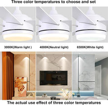Load image into Gallery viewer, 52 Inch White DC Ceiling Fan with Remote &amp; Dimmable LED Light - Modern Elegance