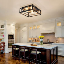 Load image into Gallery viewer, Sleek Modern Flush Mount 3-Light Ceiling Fixture for Dining &amp; Living Spaces