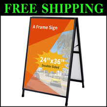 Load image into Gallery viewer, Heavy-Duty A-Frame Sidewalk Sign 24x36 Inches with Slide-in Poster Feature