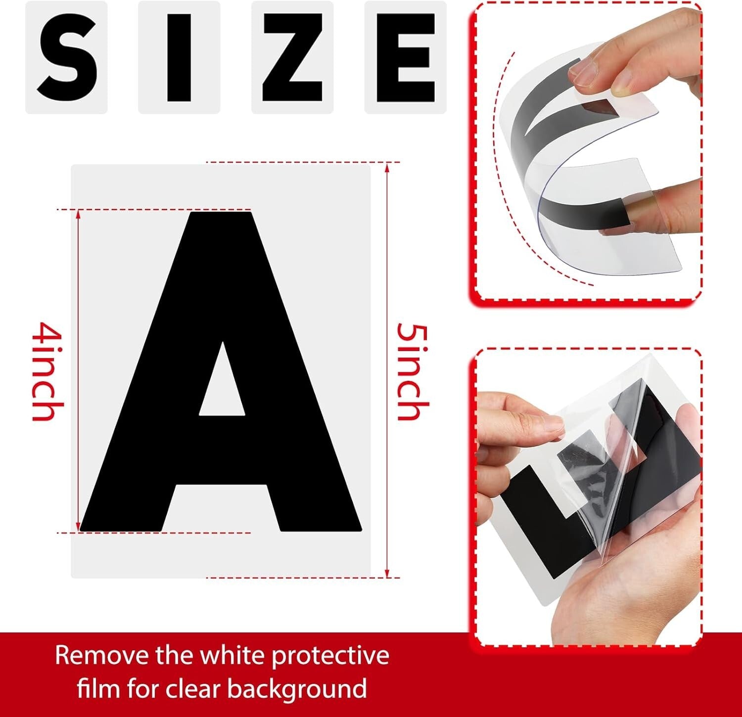 Acrylic Changeable Sign Letters - 300 Pcs for Easy Message Creation - 4'' & 5''