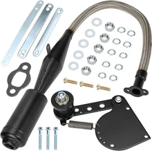 Load image into Gallery viewer, Polished Aluminum 2 Stroke Exhaust Muffler Silencer + Chain Tensioner for Bikes
