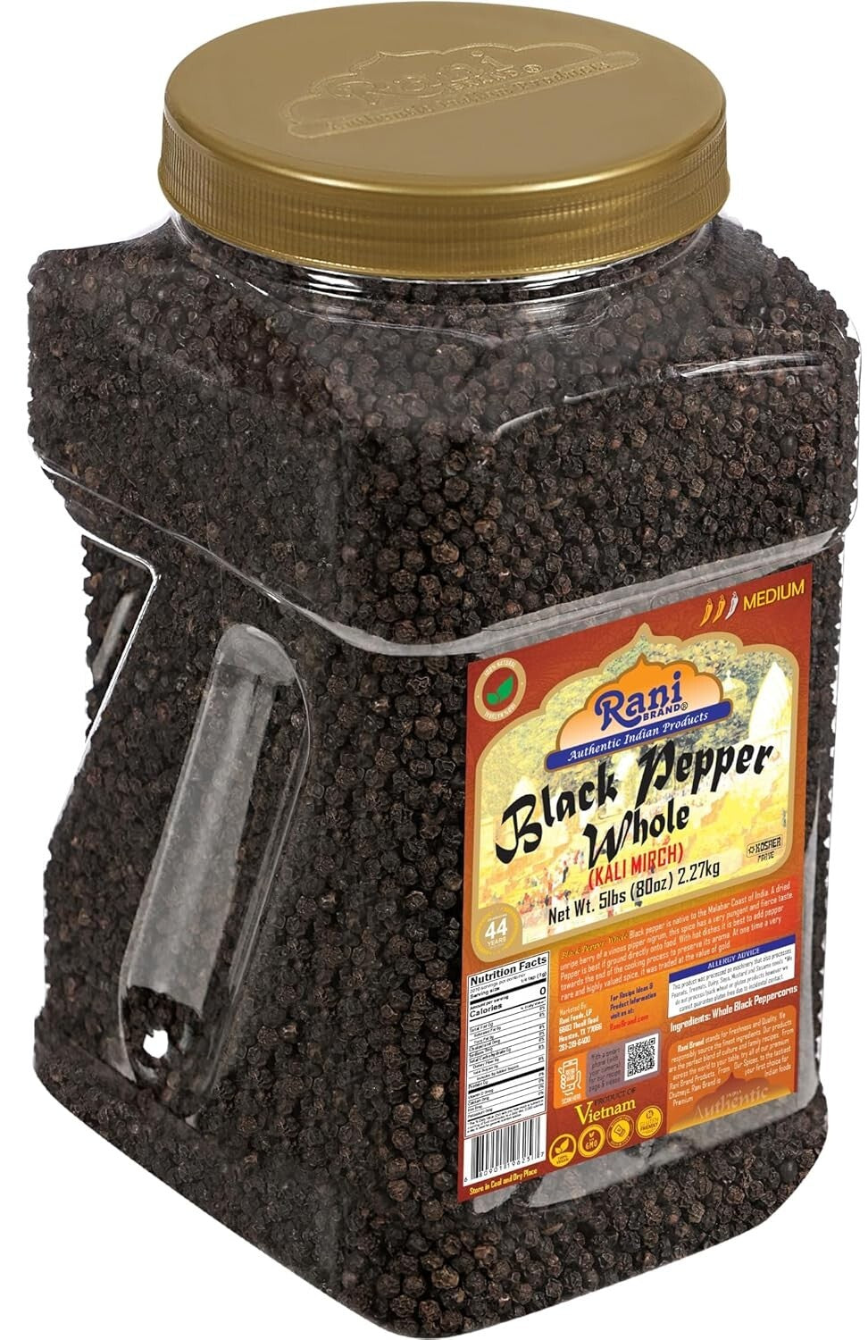 80oz MG-1 Gourmet Black Pepper Whole Peppercorns - All Natural & Gluten Friendly