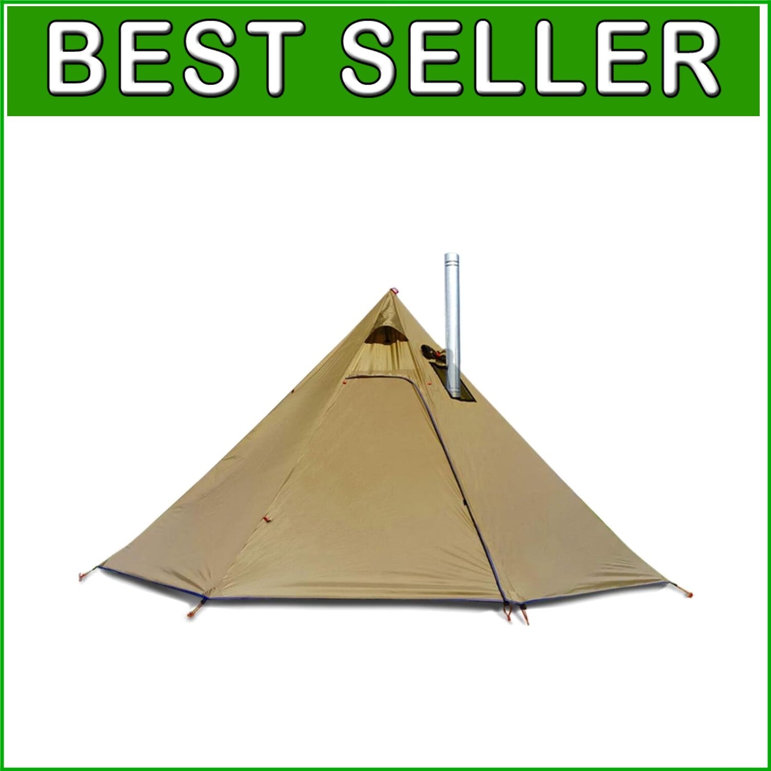 4-Person Lightweight Tipi Tent with Quick Setup - Ideal for Backpacking & Hiking