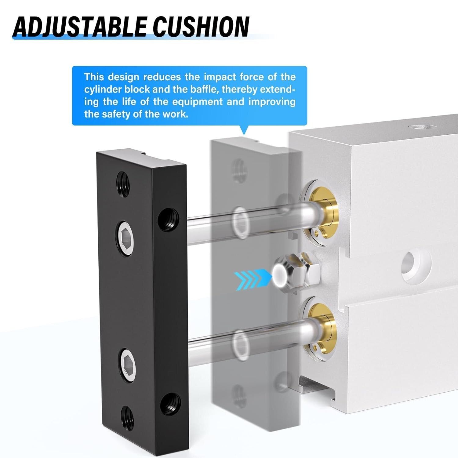 Durable Double-Acting Air Cylinder - 32mm Bore, 75mm Stroke, Easy Installation