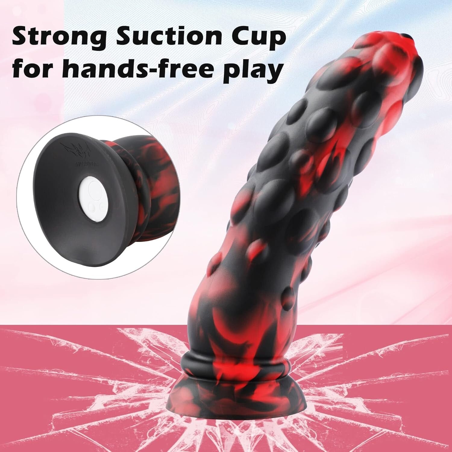 XL Fantasy Knot Dildo - 10 Vibrations, Realistic Silicone Pleasure Toy for Women