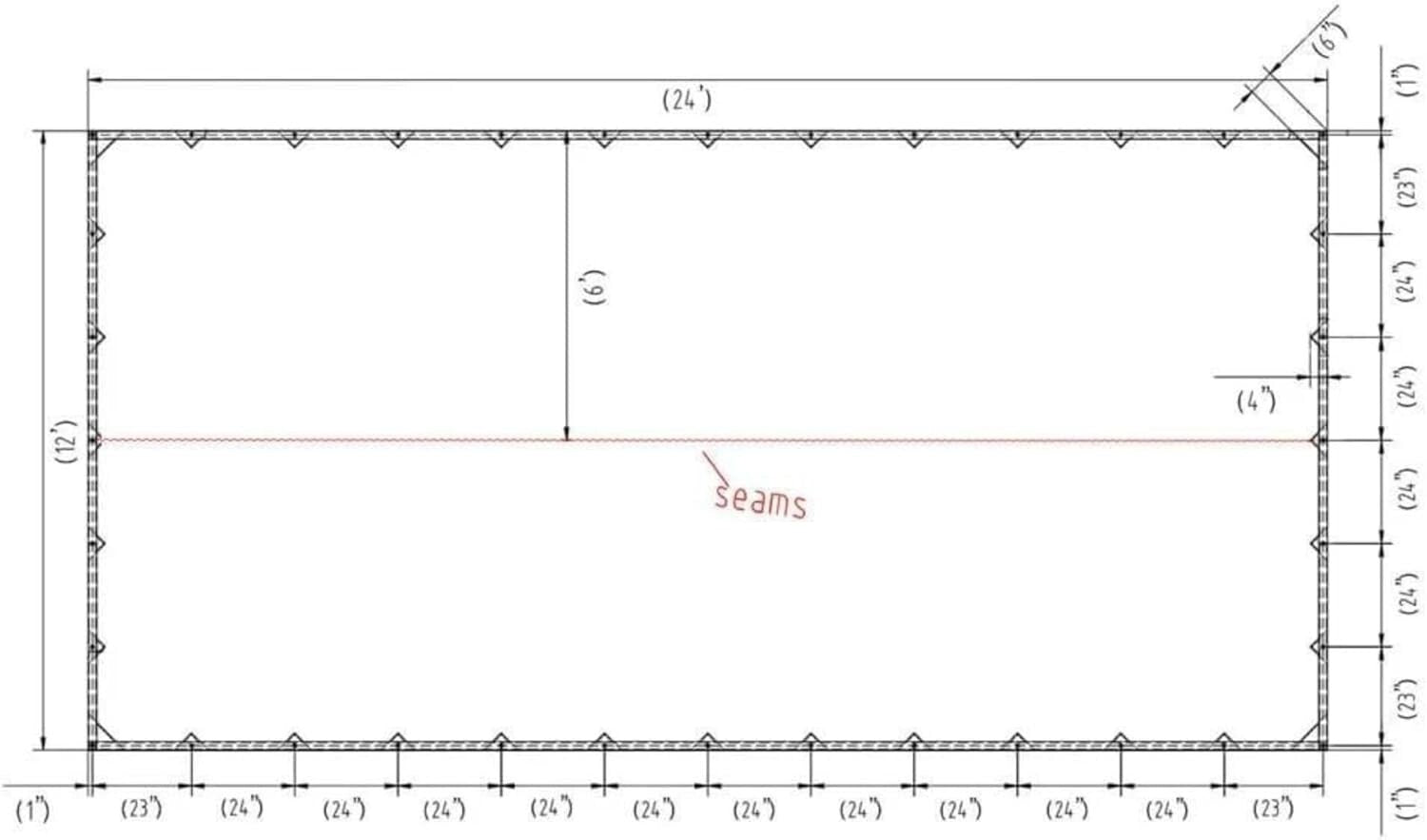 Durable Tan Canvas Tarp 12' x 24' - Heavy Duty, UV Protected & Breathable