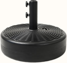 Load image into Gallery viewer, Weather-Resistant 70 lb Fillable Base for Market Table Umbrellas - Black Finish