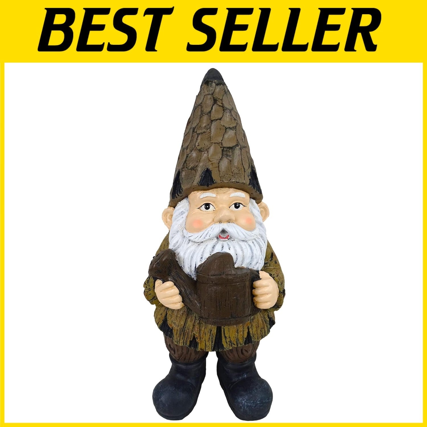Charming 16" Indoor/Outdoor Gnome with Watering Can - Whimsical Garden Decor
