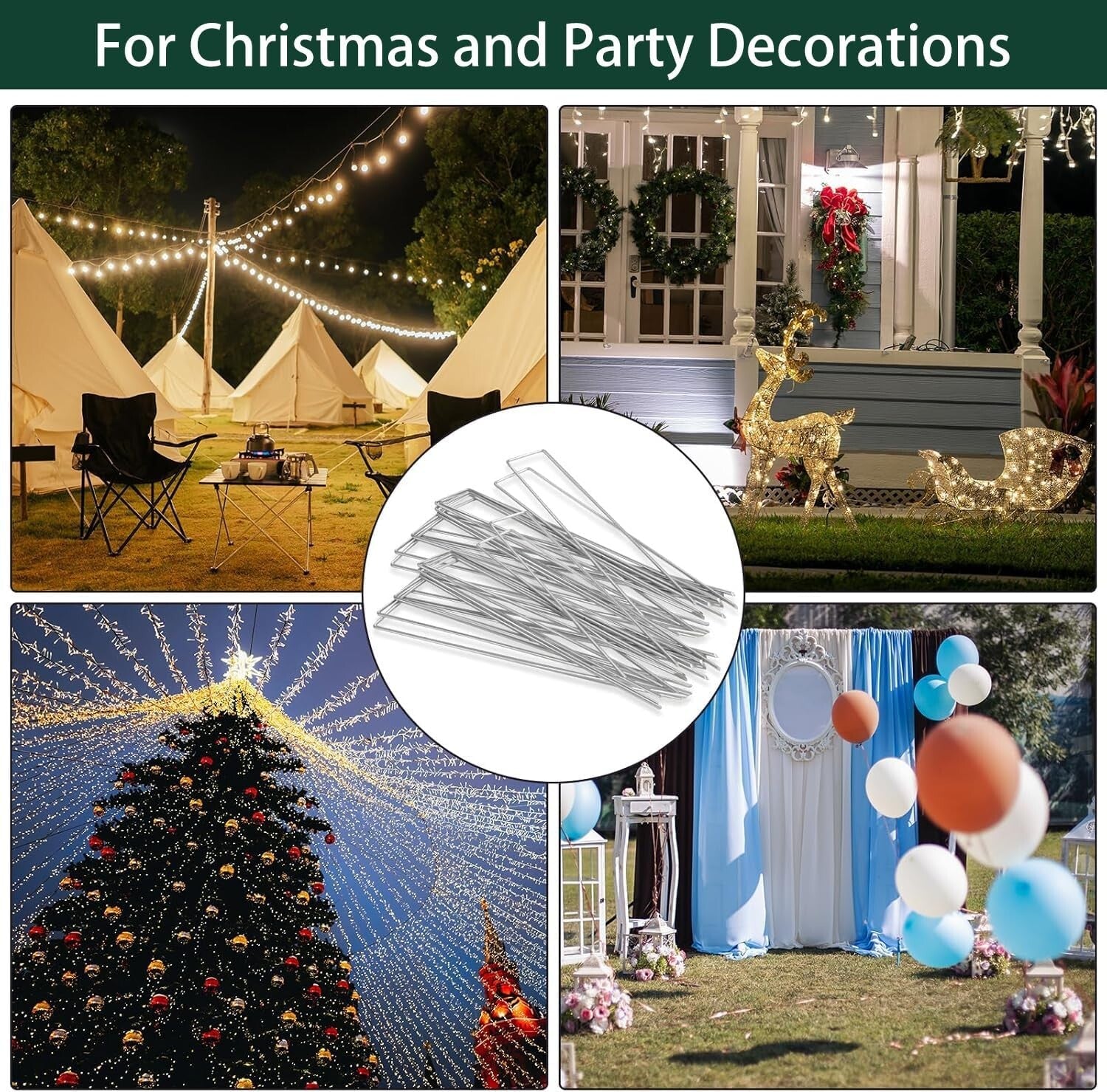 500 Galvanized Landscape Pins, 6 Inch Heavy-Duty Stakes for Efficient Gardening