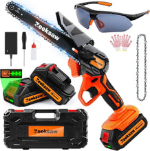 Load image into Gallery viewer, Lightweight 6-Inch Cordless Mini Chainsaw with 2 Batteries for DIY Gardening