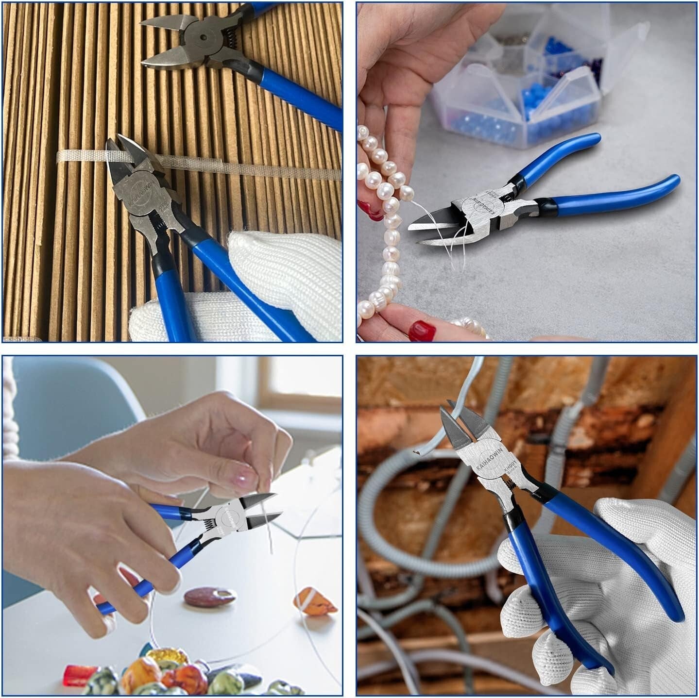 Flush Cutting Pliers 10 Pack - 6-Inch Wire Cutters for Jewelers and Crafters