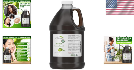 Natural Grade A Neem Oil, 64oz Cold Pressed - Perfect for Skincare & More