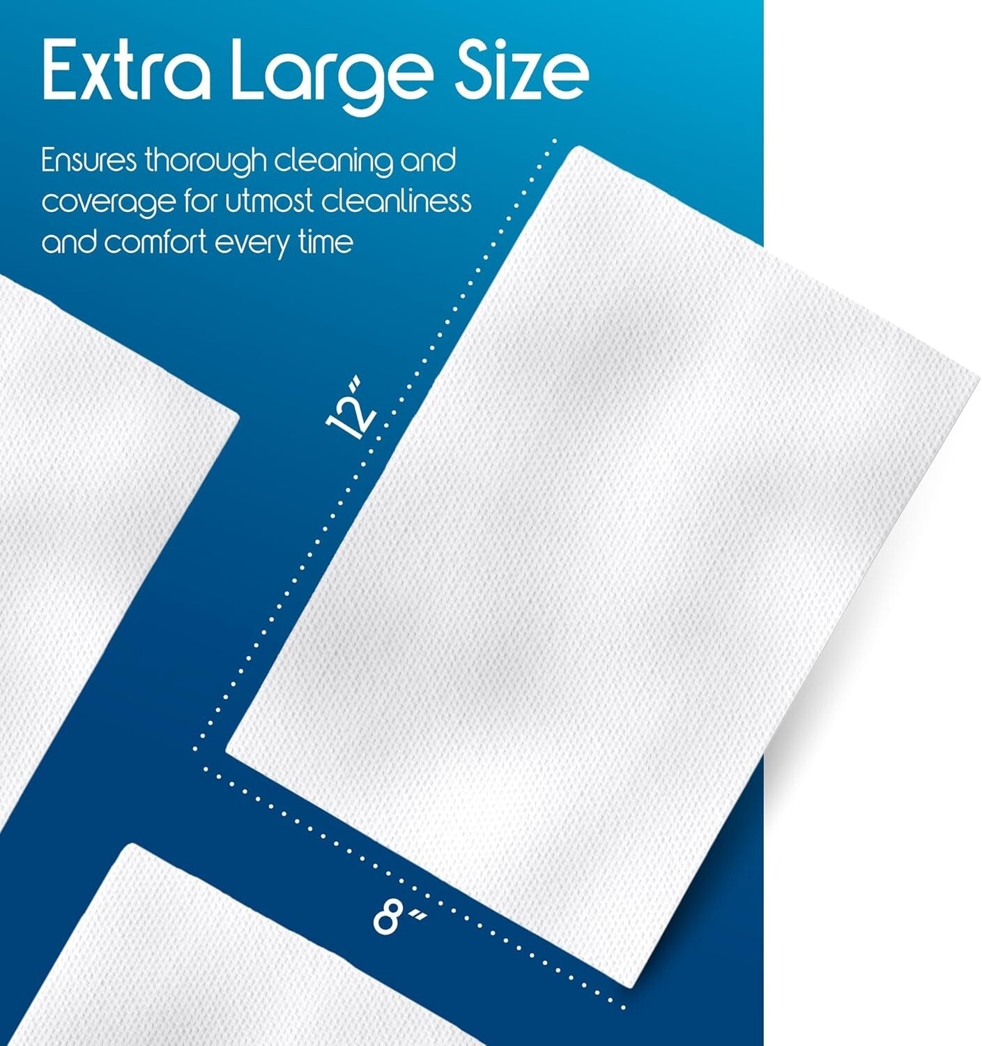 Oversized Aloe Wipes for Incontinence Care - 600 Count, Hypoallergenic Quality
