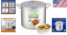 Load image into Gallery viewer, Impact-Bonded 20 Quart Stockpot with Lid - Healthy, Heavy-Duty Cooking Solution