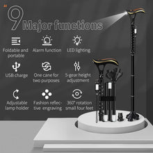 Load image into Gallery viewer, Ergonomic Foldable Cane with Smart Alarm &amp; LED Light for Fashionable Mobility