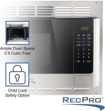 Load image into Gallery viewer, 900W RV Microwave with Trim Kit | 1.0 Cu. Ft. Stainless Steel Direct Replacement
