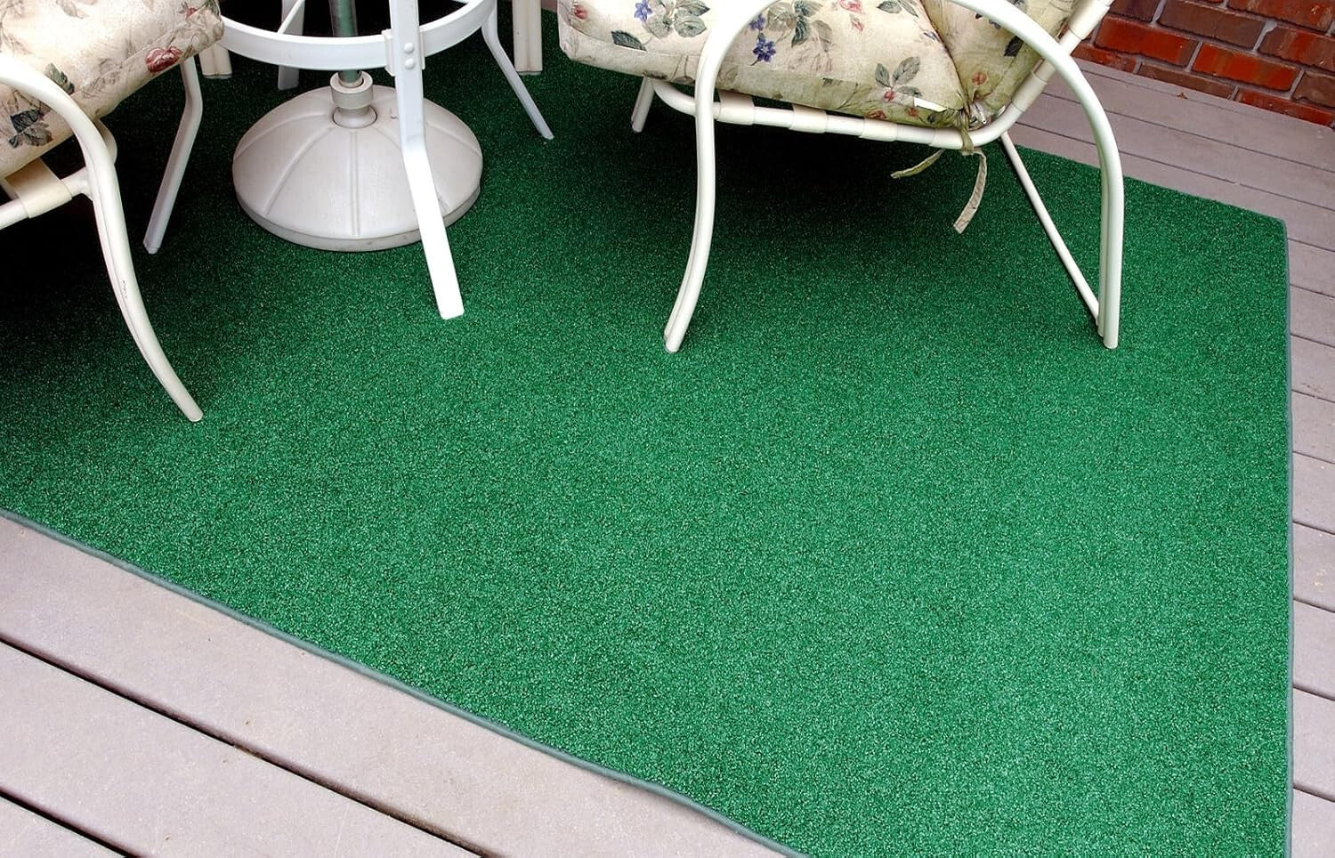 Versatile Green Rectangular Area Rug 6' x 9' for Indoor & Outdoor Spaces