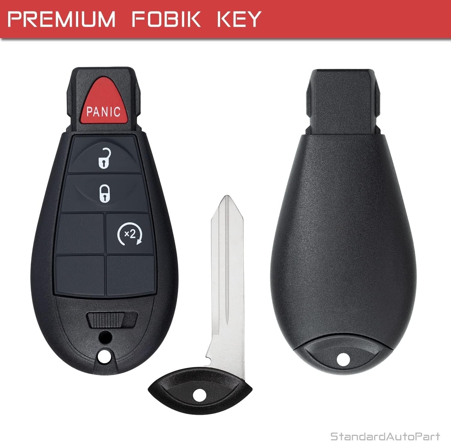 Durable RAM Key Fob Remote 2013-2018 - Perfect Replacement with Lithium Battery