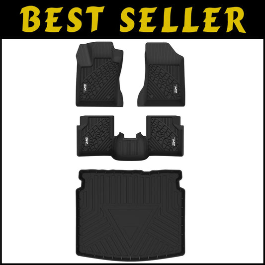 Heavy-Duty Black TPE Floor Mats & Cargo Liners for Ultimate Vehicle Protection