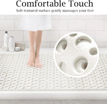 Load image into Gallery viewer, Large 35.4" x 23.6" Shower Mat with Big Suction Cups for Ultimate Grip