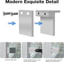 Load image into Gallery viewer, Brushed Stainless Steel Glass Clips - 4 Pack for Safe Pool and Balcony Railings