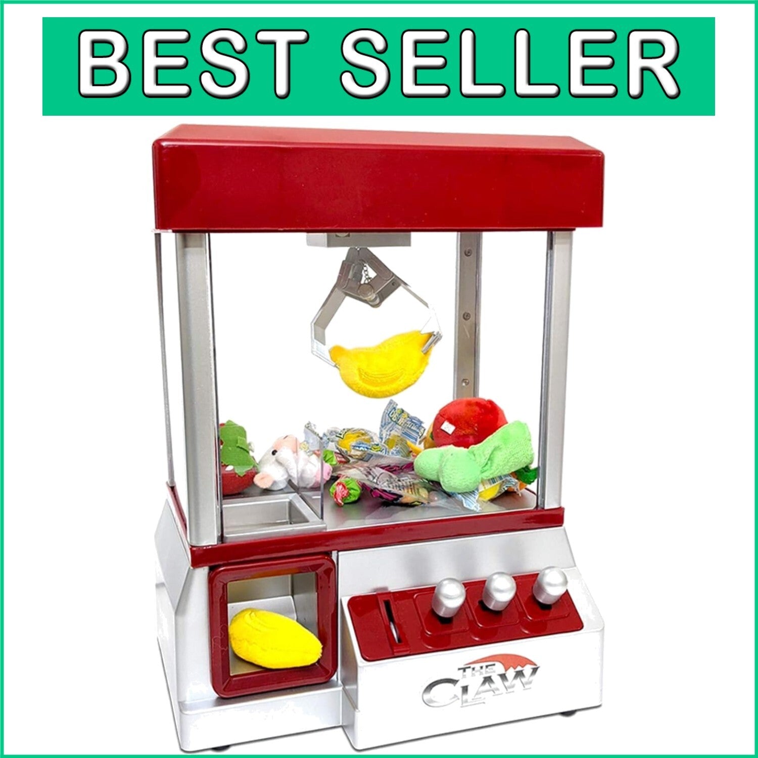Classic Electric Claw Machine Game - Nostalgic Candy Prize Dispenser with Sound