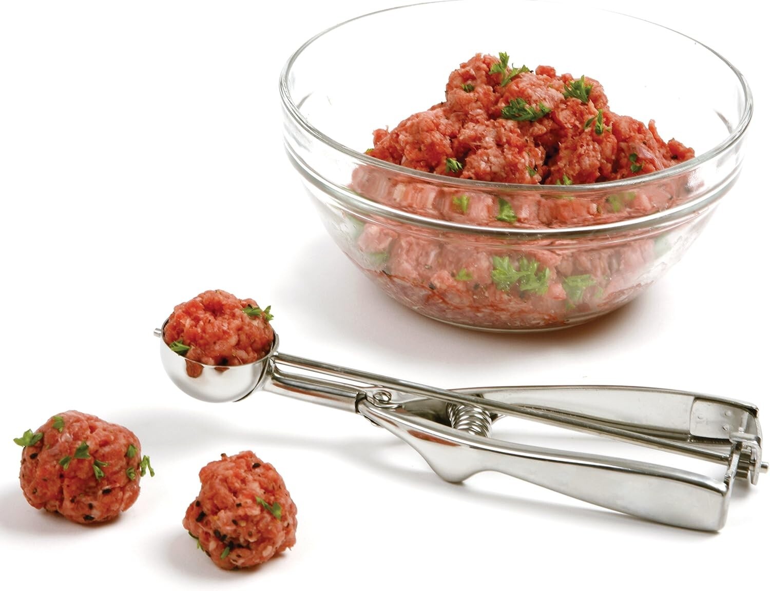 Set of 3 Elegant Stainless Steel Cookie Scoops - Perfect for Ice Cream & More