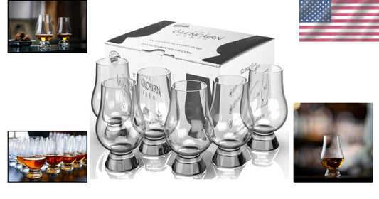 Set of 6 Official Whiskey Glasses Designed by Master Blenders - Perfect for Home