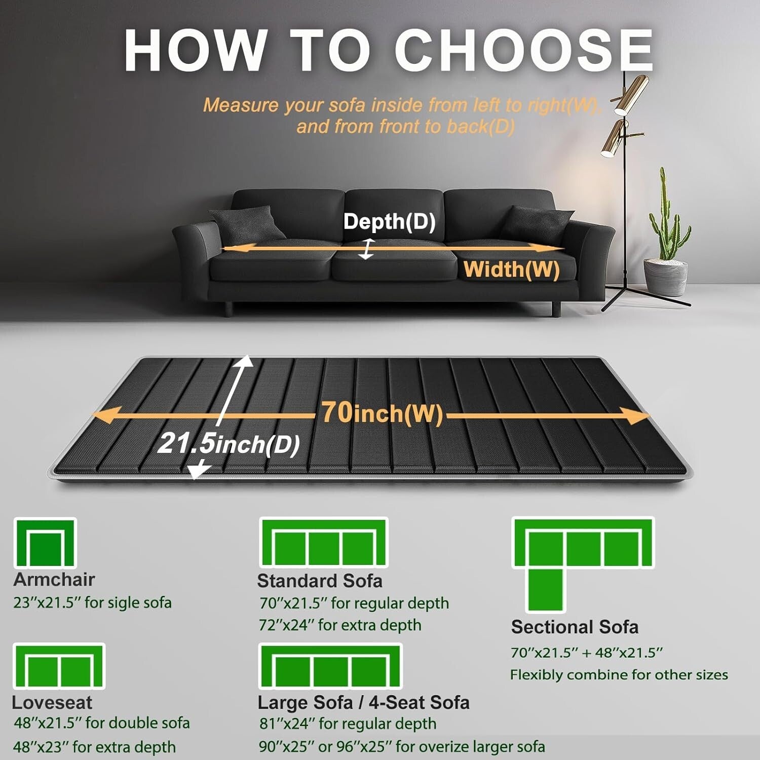 Exceptional Solid Wood Couch Support - 21.5''x70'' for Enhanced Seating Comfort