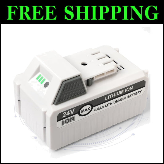 High-Performance 24V 6Ah Battery with LED Display for Snow Joe & VOLTASK Tools