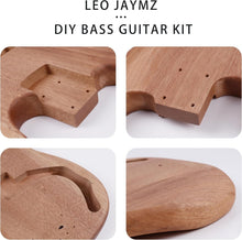 Load image into Gallery viewer, 4-String DIY Electric Bass Guitar Kit with Polished Mahogany &amp; Chrome Hardware