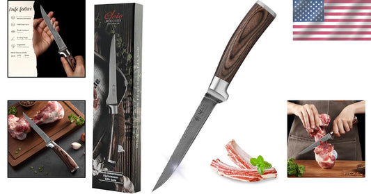 Forged 5.7-Inch Meat Cleaver Knife with Elegant Pakkawood Handle – Gift Boxed