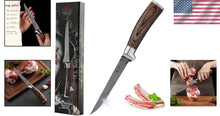 Load image into Gallery viewer, Forged 5.7-Inch Meat Cleaver Knife with Elegant Pakkawood Handle – Gift Boxed