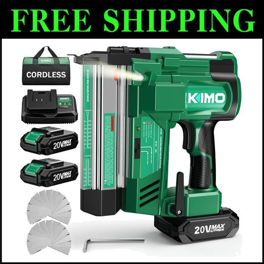 Versatile KIMO 18 Gauge Nail Gun - Adjustable Depth & 180 Nails/min Performance