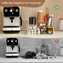 Load image into Gallery viewer, Modern Clear Acrylic Coffee Bar Storage Holder - Perfect for K-Cups &amp; Condiments