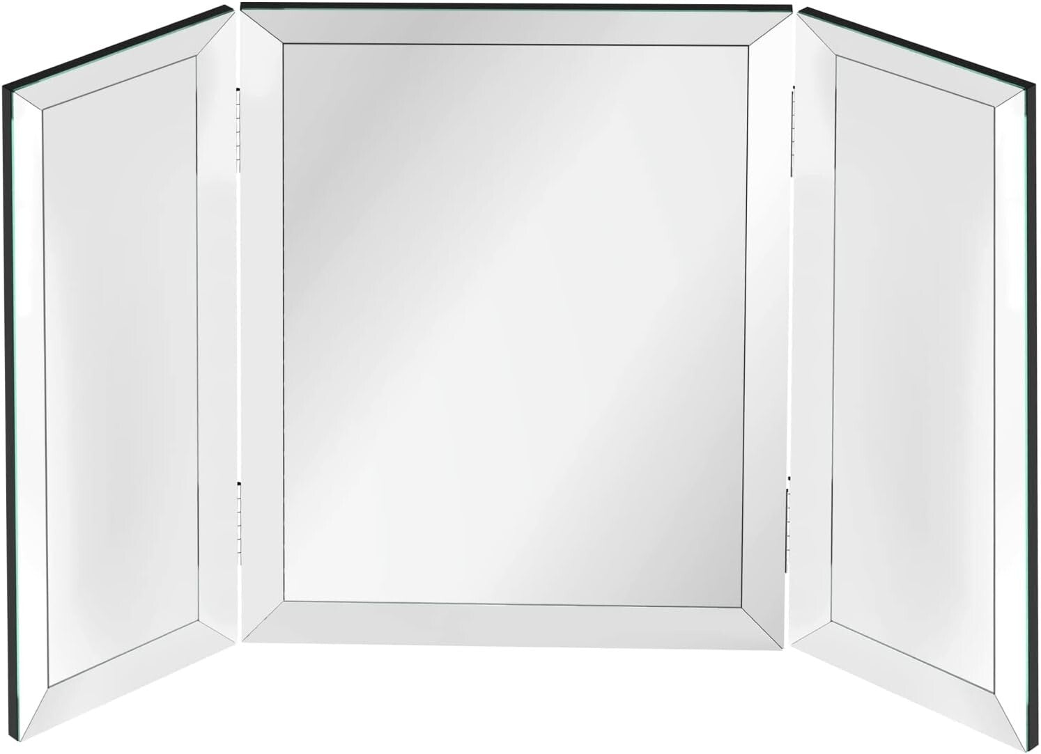 40x40 Inch Silver Trifold Mirror - Versatile & Elegant Hanging or Tabletop Style