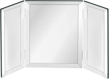 Load image into Gallery viewer, 40x40 Inch Silver Trifold Mirror - Versatile &amp; Elegant Hanging or Tabletop Style