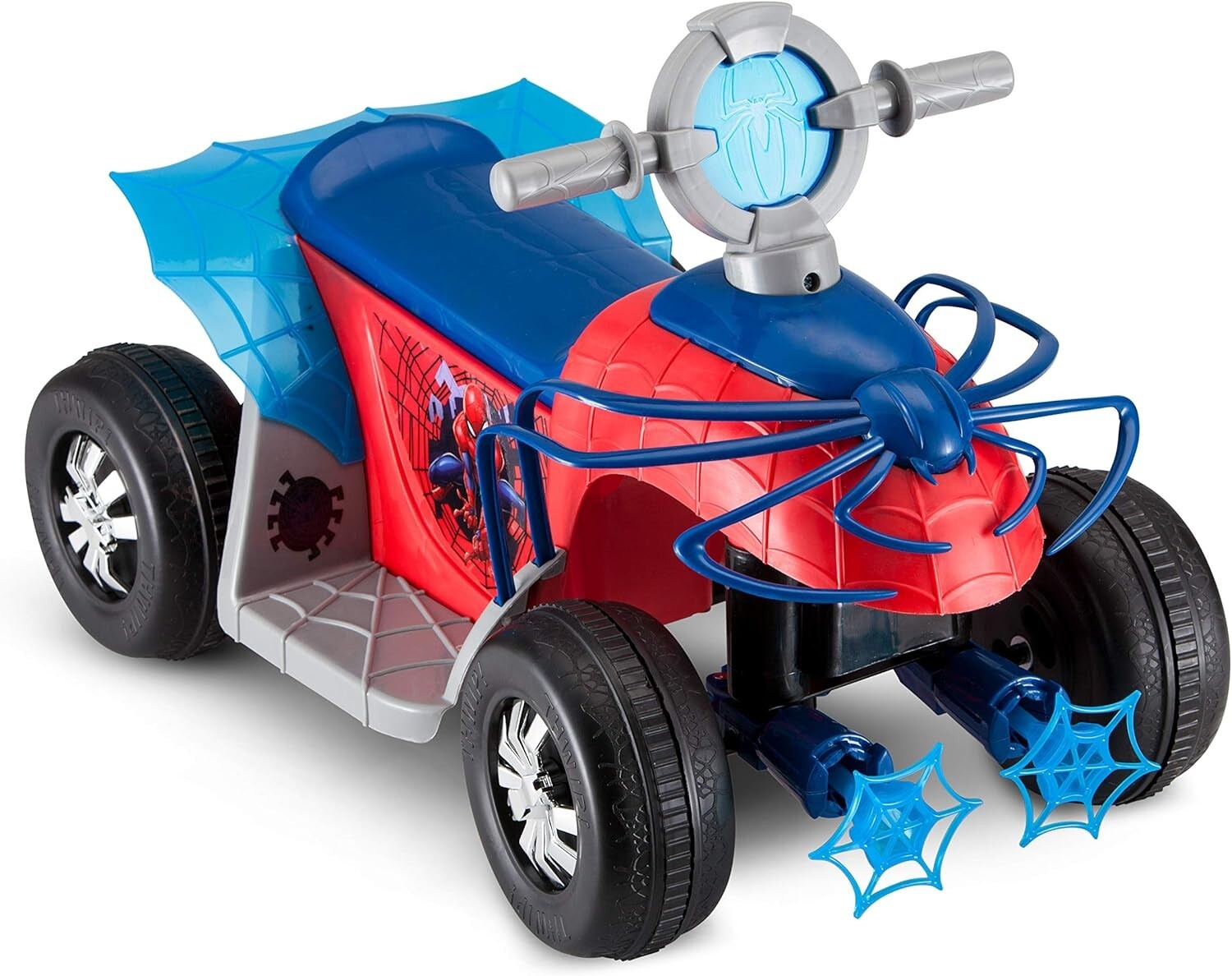 Fun and Safe Toddler Spider-Man Quad Ride-On, Max Weight 44 lbs, 6V Included