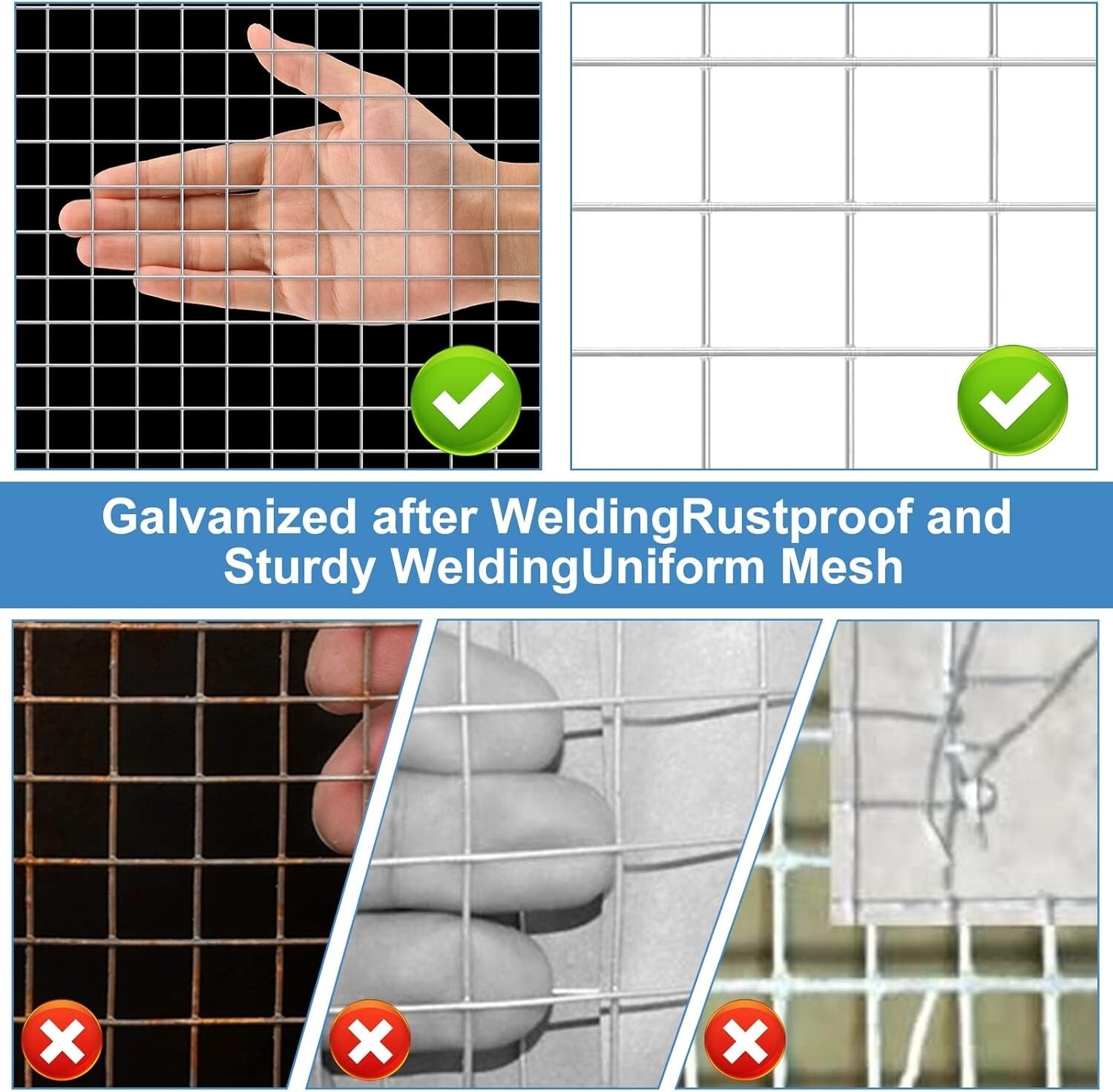 Customizable 1/2" Galvanized Mesh Wire - Secure Fencing for Gardens and Pets
