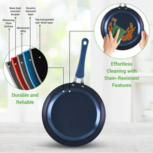 Load image into Gallery viewer, Durable 11-Piece Nonstick Cookware Set with Tempered Glass Lids and Utensils
