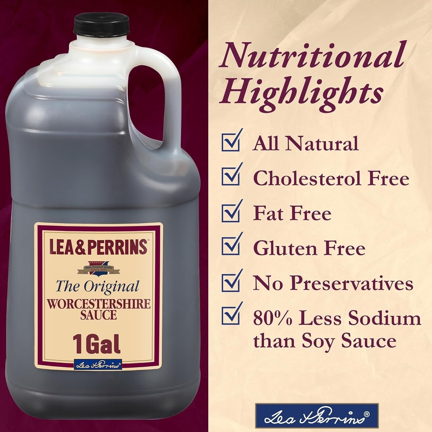 Versatile Worcestershire Sauce in 1 Gallon - Perfect for Marinades and Dipping