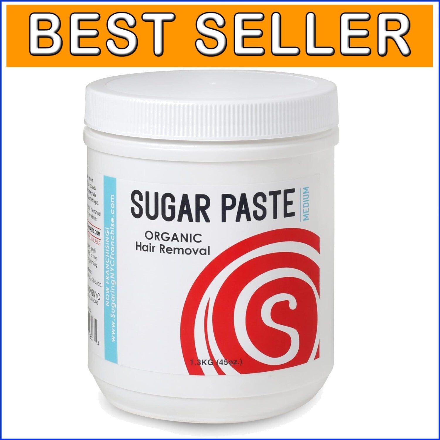 1.3kg Organic Sugaring Paste for Bikini, Underarms & Upper Lip Hair Removal