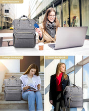 Load image into Gallery viewer, Elegant Water-Resistant Travel Backpack for Women - Laptop Compartment &amp; Charger